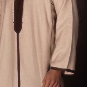 Caftan Men Beige Sfifa Brun taille 145