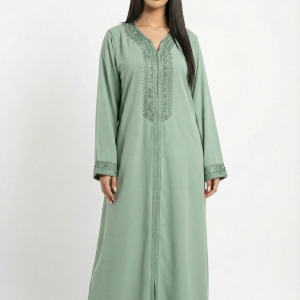 Private: Caftan Silk EK147 Almond green Taille S