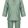 Ensemble Cérémonie Garçon Tunique et Pantalon Vert Amande — Âge : 8 years - main white