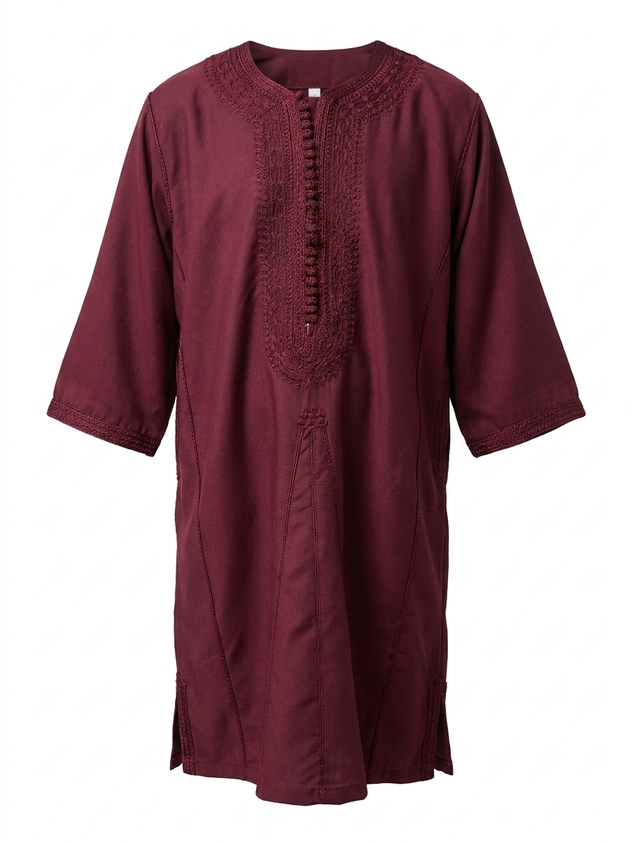 Caftan Sharga Premium Bordeaux - main white