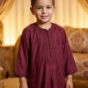 Caftan Sharga Premium Bordeaux - worn festive