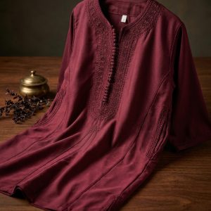 Caftan Sharga Premium Bordeaux - lifestyle