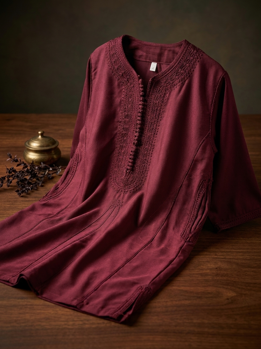 Caftan Sharga Premium Bordeaux - lifestyle