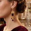 Boucles d'Oreilles Chandelier en Filigrane - worn festive