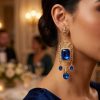 Boucles d'Oreilles Chandelier en Filigrane - worn festive