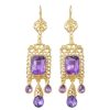 Boucles d'Oreilles Chandelier en Filigrane - main white
