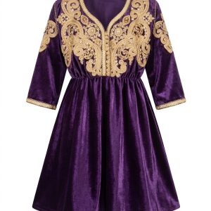 Caftan Velvet Loujayne - main white