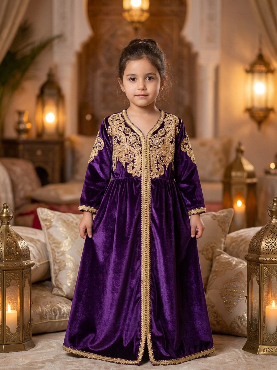 Caftan Velvet Loujayne - worn festive