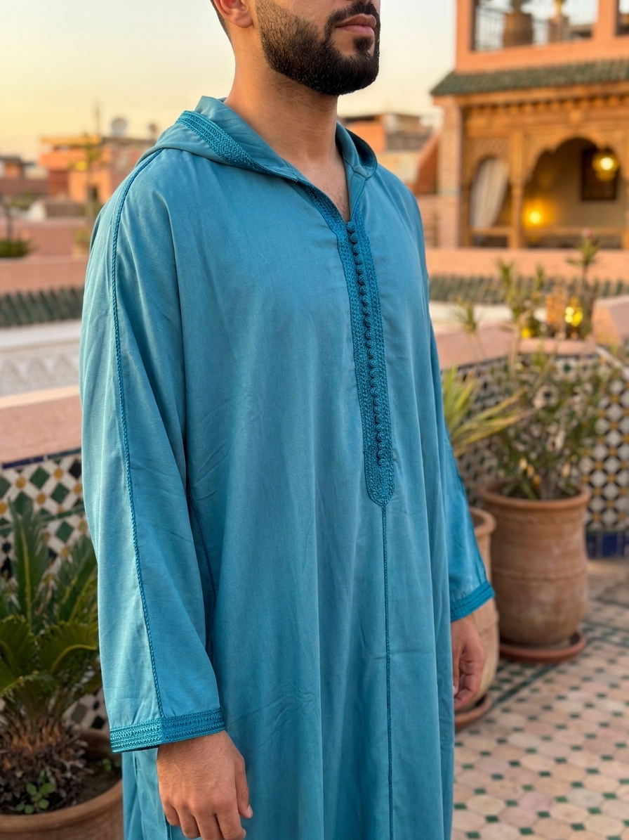 Djellaba Gandoura Brodée - worn festive