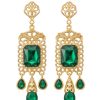 Boucles d'Oreilles Chandelier en Filigrane - main white