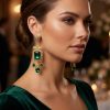 Boucles d'Oreilles Chandelier en Filigrane - worn festive