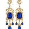Boucles d'Oreilles Chandelier en Filigrane - main white