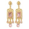 Boucles d'Oreilles Chandelier en Filigrane - main white