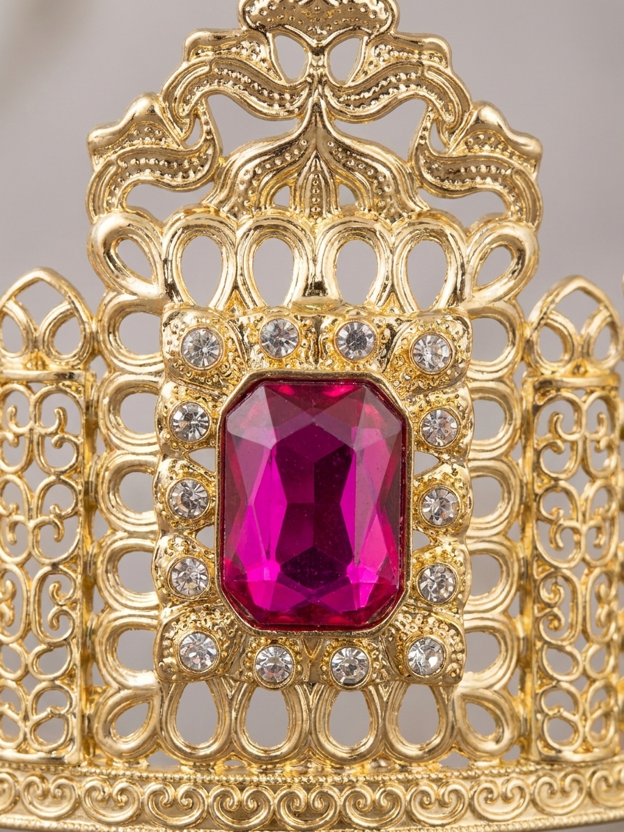 Couronne Majestueuse aux Motifs Arabesques - detail zoom