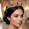 Couronne Majestueuse aux Motifs Arabesques - worn festive