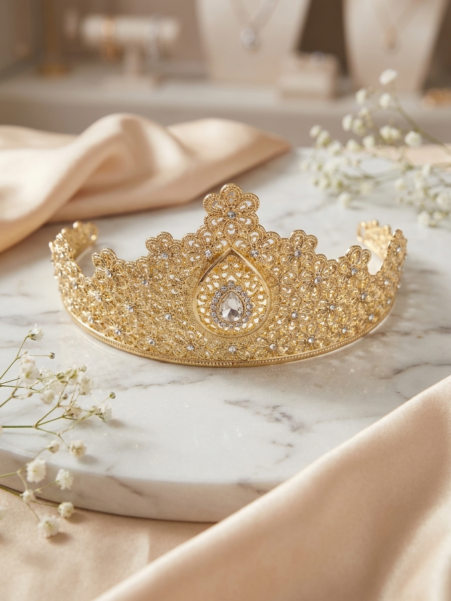 Diadème Royal de Princesse en Strass - lifestyle