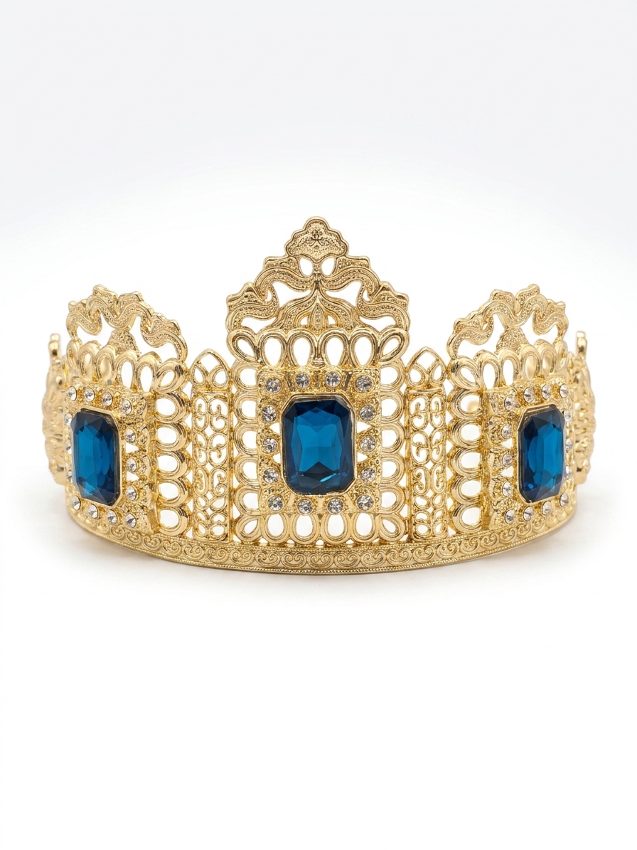 Couronne Majestueuse aux Motifs Arabesques - main white