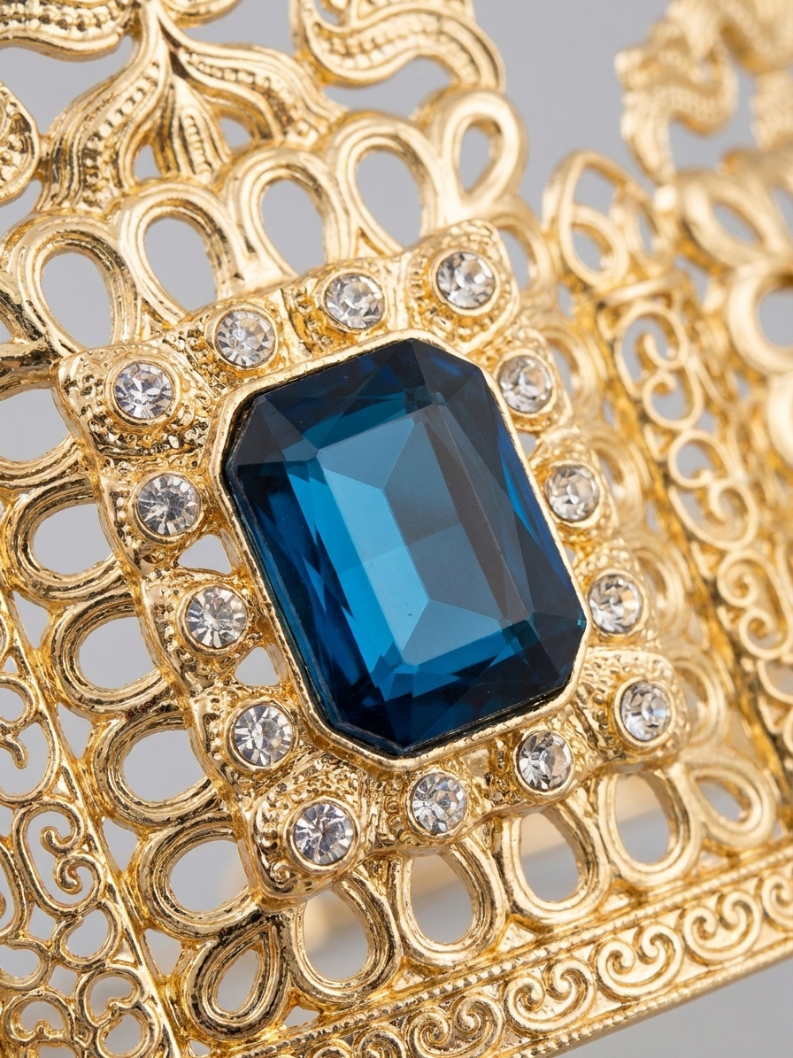 Couronne Majestueuse aux Motifs Arabesques - detail zoom