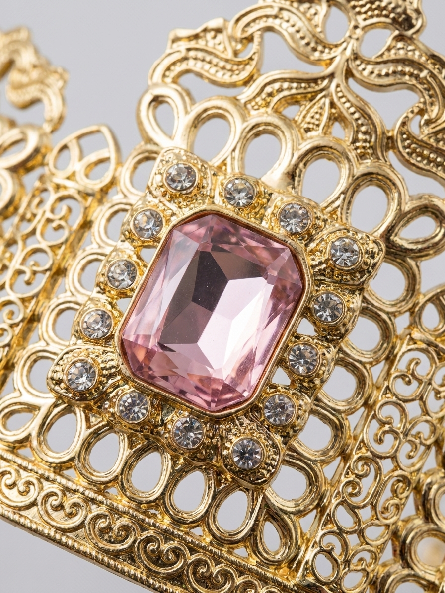 Couronne Majestueuse aux Motifs Arabesques - detail zoom