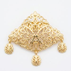 Broche Zineb en Filigrane Gold - packshot fond blanc
