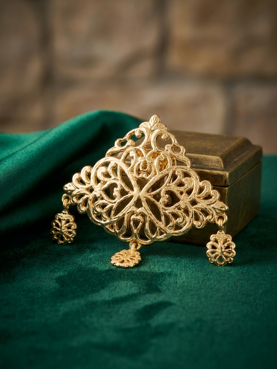 Broche Ornementale en Filigrane - lifestyle