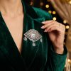 Broche Orientale en Filigrane - worn festive
