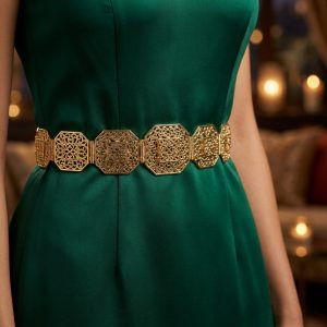 Ceinture Aziza à Maillons Filigranés - worn festive