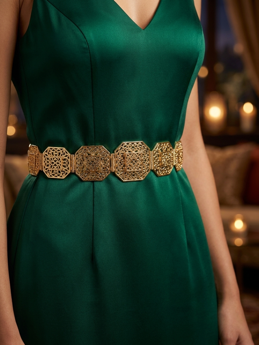 snp-img-629 Ceinture Aziza à Maillons Filigranés - worn festive