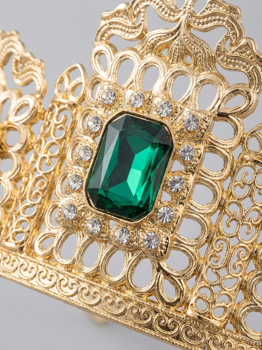 Couronne Majestueuse aux Motifs Arabesques - detail zoom