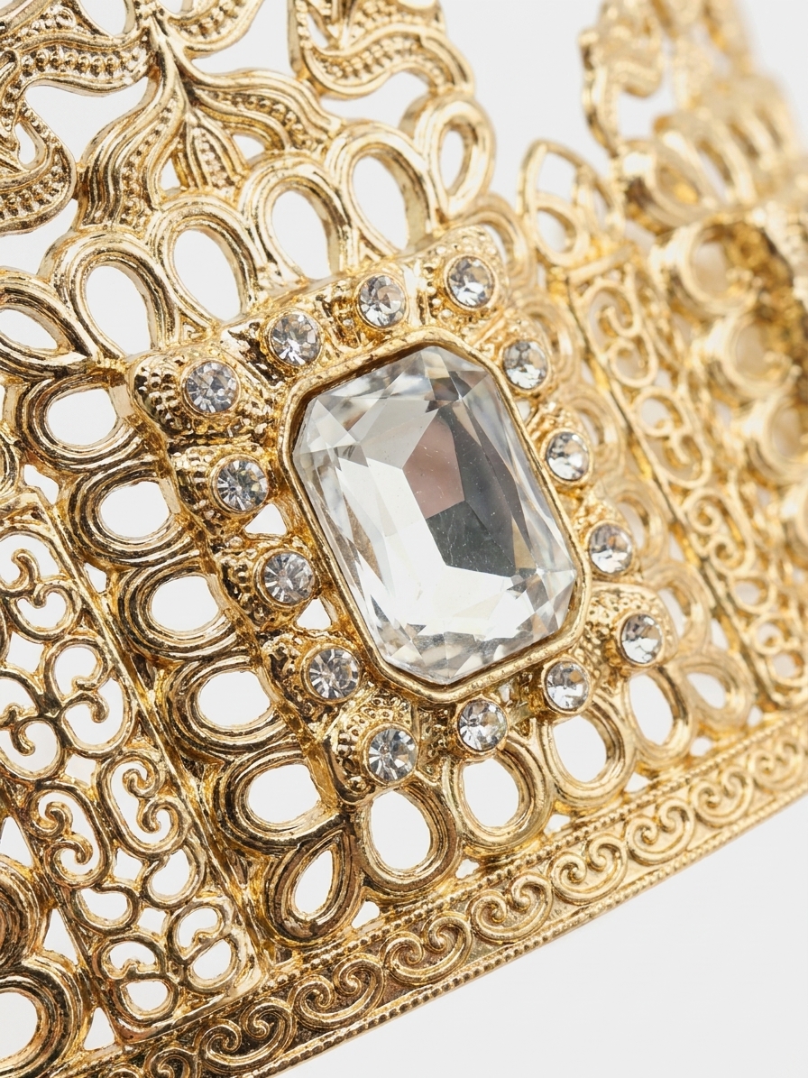 Couronne Majestueuse aux Motifs Arabesques - detail zoom