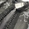 Gilet Long en Brocart Floral - detail zoom