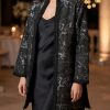 Gilet Long en Brocart Floral - worn festive