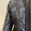 Gilet Long en Brocart Floral - detail zoom