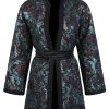 Gilet Long en Brocart Floral - main white