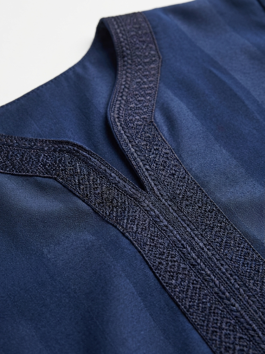 Gandoura Brodée Jawhara - detail zoom