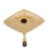 Broche Orientale Aziza - main white