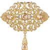 Broche Orientale à Pendentif Goutte - main white