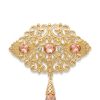 Broche Orientale à Pendentif Goutte - main white