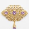 Broche Orientale à Pendentif Goutte - main white