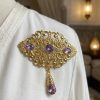 Broche Orientale à Pendentif Goutte - worn festive