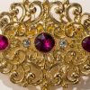 Broche Orientale à Pendentif Goutte - detail zoom