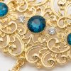Broche Orientale à Pendentif Goutte - detail zoom