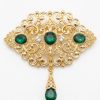 Broche Orientale à Pendentif Goutte - main white