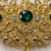 Broche Orientale à Pendentif Goutte - detail zoom