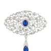 Broche Ornementale avec Pendentif - main white