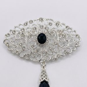 Broche aziza Black - packshot fond blanc