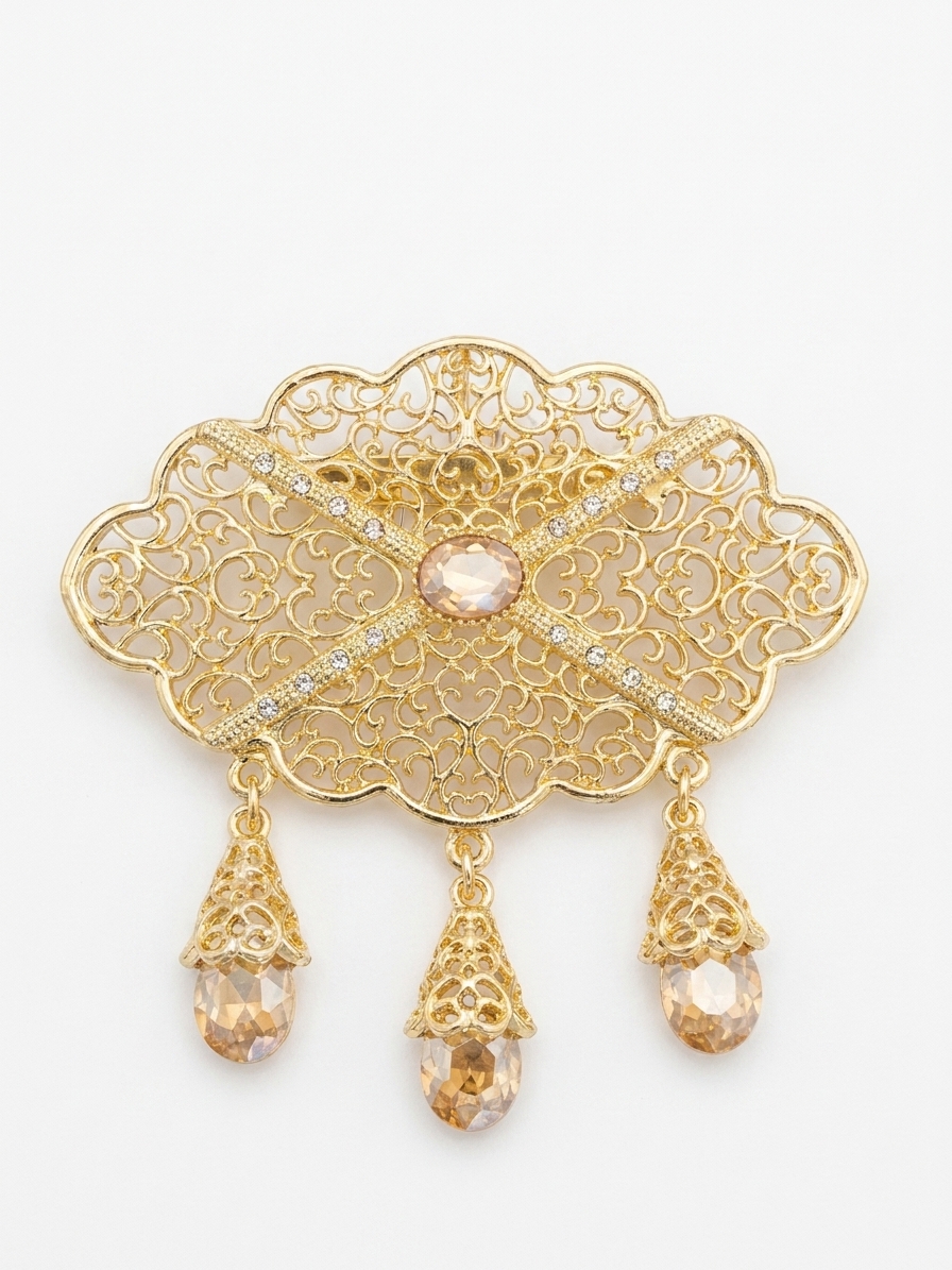 Broche Orientale Lina - main white