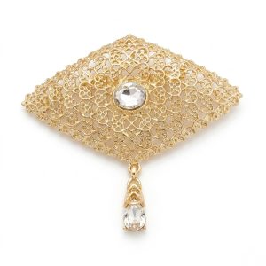 Broche Orientale Aziza - main white