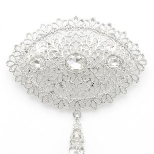 Broche Selma White - packshot fond blanc
