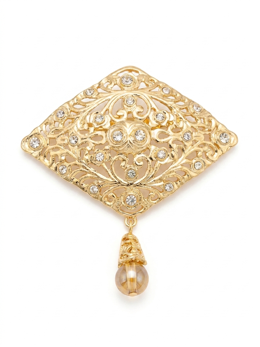 Broche Ornementale Kenza - main white